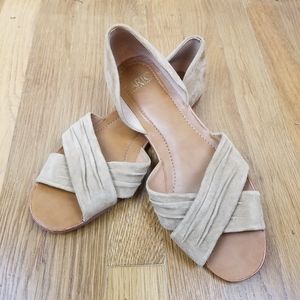 FRANCO SARTO Tan D'Orsay Flats Sandals 10.5M